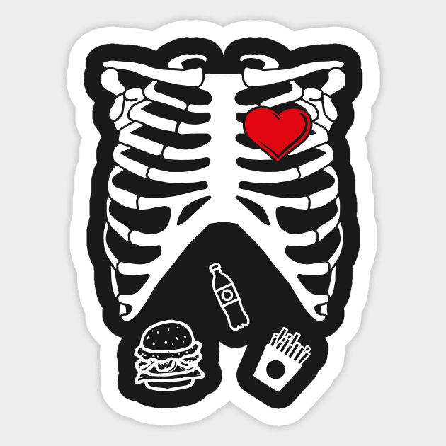 Spooky Skeleton Costume Junk Food Sticker by SolarFlare